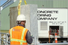 concrete coring lifting granite monument